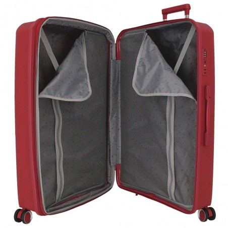 MOVOM | Valise soute 78 cm extensible "Inari" rouge | Bagage grande taille solide sécurisé pas cher