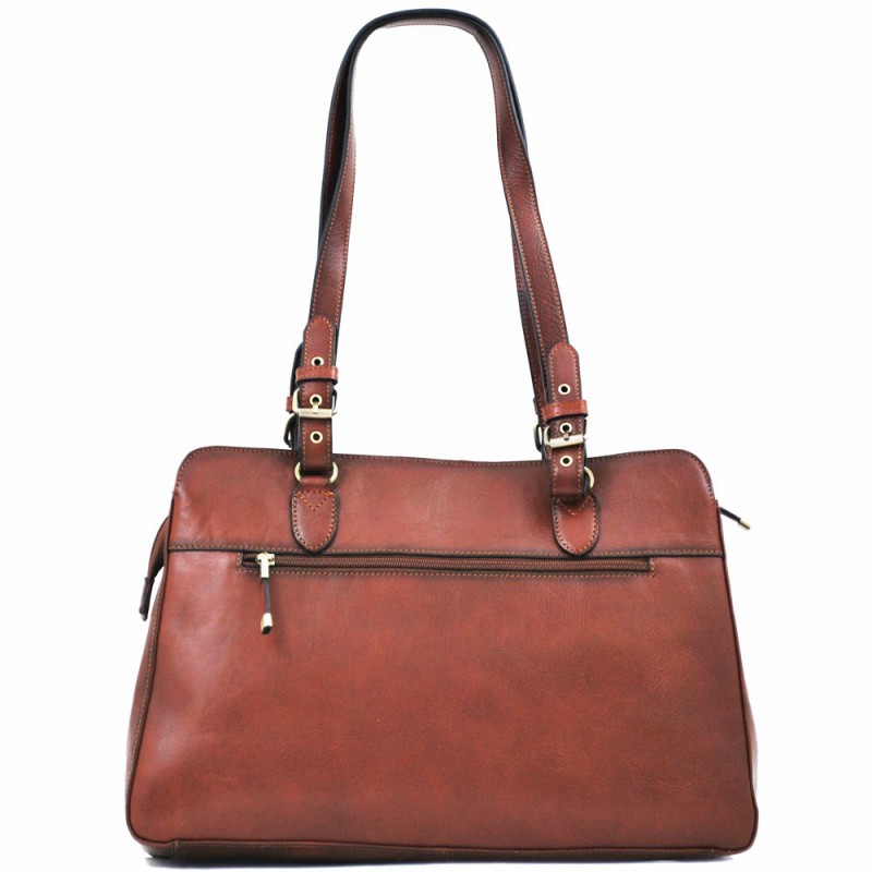 Sac à main Cuir femme Vachette KATANA marron gold