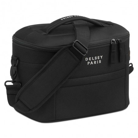 DELSEY Paris | Vanity case "Brochant 2.0" noir | Beauty case tissu haute qualité