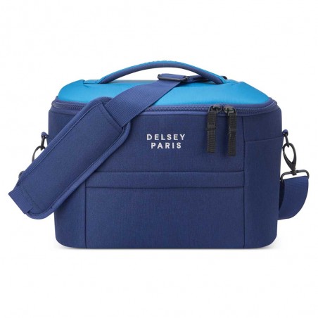 DELSEY Paris | Vanity case "Brochant 2.0" bleu | Beauty case tissu haute qualité