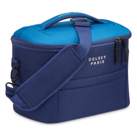 DELSEY Paris | Vanity case "Brochant 2.0" bleu | Beauty case tissu haute qualité