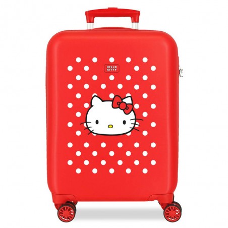 Sanrio | Valise enfant Hello Kitty "Castle" rouge | Bagage petite taille cabine 50cm fille pas cher