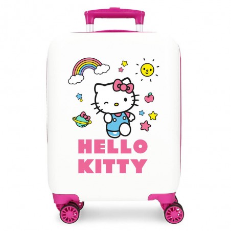 Valise enfant Hello Kitty "You are cute" blanc | Petit bagage fille 50cm vol low cost pas cher