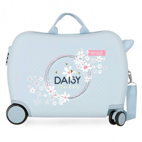 ENSO | Valise trotteur enfant "Daisy" ciel | Bagage fille original à chevaucher pas cher