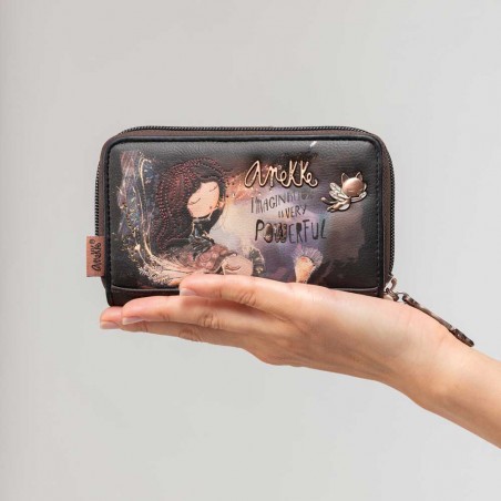 Anekke | Portefeuille compact zippé Dreamverse | Porte-cartes et monnaie femme original pas cher