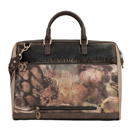 Anekke | Porte-documents PC femme "Dreamverse" | Sacoche ordinateur marron design original