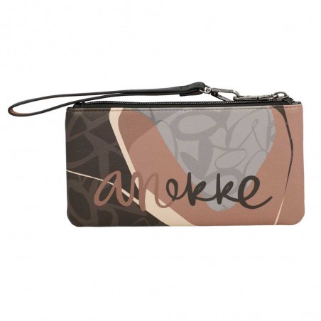 Anekke | Trousse double multifonctions "Heartbeat" | Pochette téléphone femme porté main originale