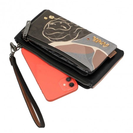 Anekke | Trousse double multifonctions "Heartbeat" | Pochette téléphone femme porté main originale