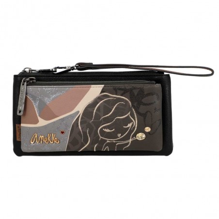 Anekke | Trousse double multifonctions "Heartbeat" | Pochette téléphone femme porté main originale