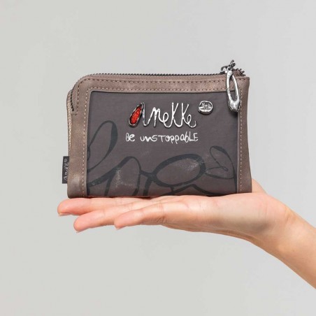 Anekke | Portefeuille compact souple "Imaginary" - S | Petit porte-cartes et monnaie femme style original