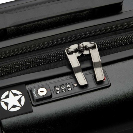 JEEP | Valise cabine S extensible JH002B noir | Bagage Delsey robuste style baroudeur