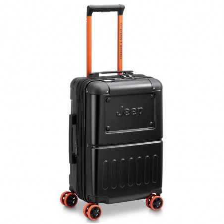 JEEP | Valise cabine S extensible JH002B noir | Bagage Delsey robuste style baroudeur