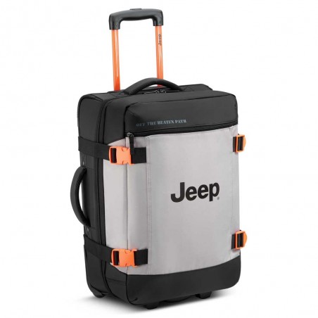 JEEP | Sac de voyage trolley S JS007C bruine grise | Valise cabine style baroudeur