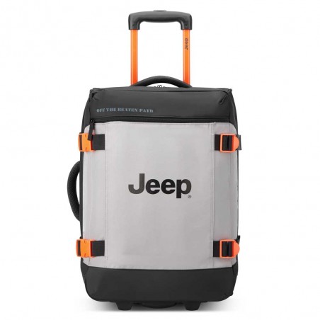 JEEP | Sac de voyage trolley S JS007C bruine grise | Valise cabine style baroudeur