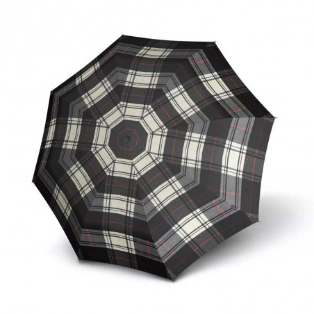 Parapluie long KNIRPS "T.760 automatic" check beige | Parapluie canne solide garantie 5 ans motif Burberry