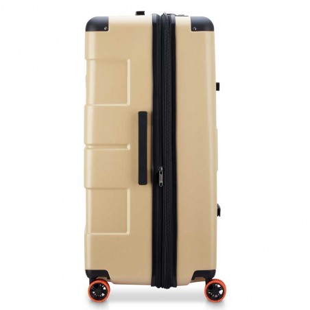 JEEP | Valise trunk XL extensible JH002B sable chaud | Bagage style malle grande taille robuste style baroudeur