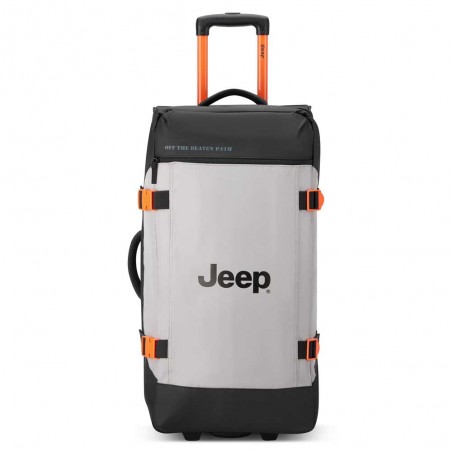 JEEP | Sac de voyage trolley L JS007C bruine grise | Valise à roulettes style baroudeur