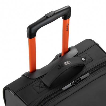 JEEP | Sac de voyage trolley L JS007C bruine grise | Valise à roulettes style baroudeur