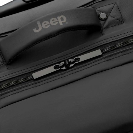 JEEP | Sac de voyage trolley L JS007C bruine grise | Valise à roulettes style baroudeur