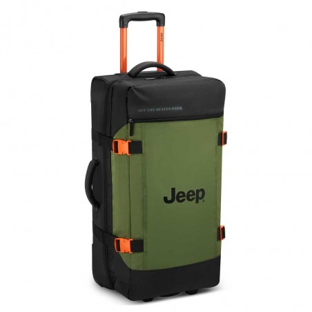 JEEP | Sac de voyage trolley L JS007C vert plantation | Valise à roulettes style baroudeur