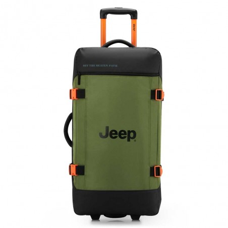 JEEP | Sac de voyage trolley L JS007C vert plantation | Valise à roulettes style baroudeur