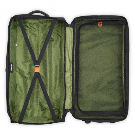 JEEP | Sac de voyage trolley L JS007C vert plantation | Valise à roulettes style baroudeur