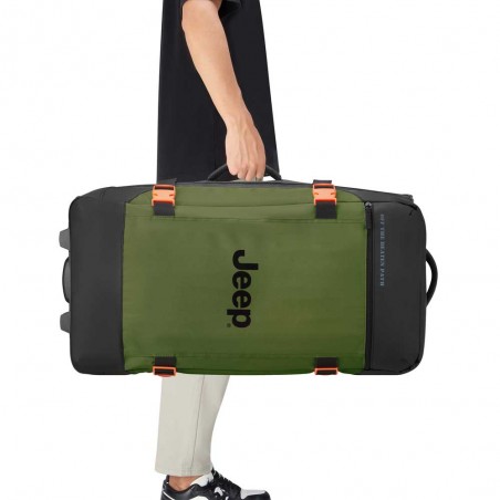 JEEP | Sac de voyage trolley L JS007C vert plantation | Valise à roulettes style baroudeur