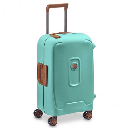 DELSEY | Valise cabine 55cm "Moncey" vert amande | Bagage petit format sécurisé résistant