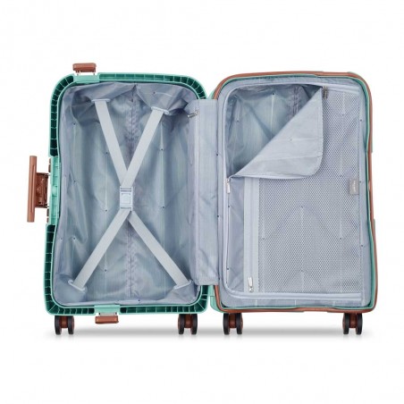 DELSEY | Valise cabine 55cm "Moncey" vert amande | Bagage petit format sécurisé résistant