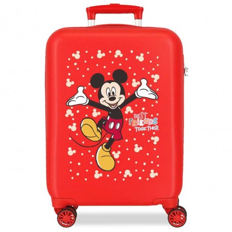 Disney | Valise enfant Mickey "Best friends together" rouge | Bagage cabine petit format pas cher