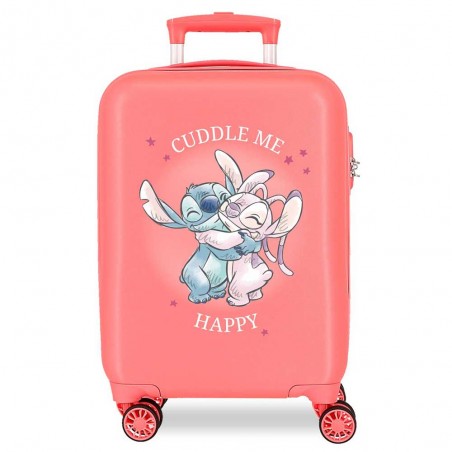 Disney | Valise enfant Stitch "Cuddle me" corail | Bagage cabine pas cher