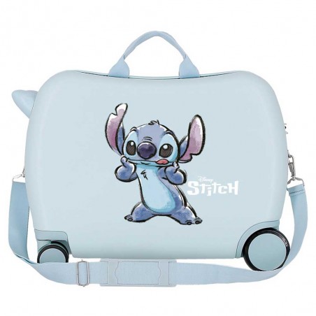 Disney | Valise trotteur Stitch "Make a face" ciel | Bagage enfant à chevaucher