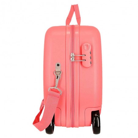 Disney | Valise trotteur Stitch "Cuddle me" corail | Bagage enfant à chevaucher