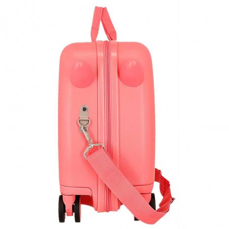 Disney | Valise trotteur Stitch "Cuddle me" corail | Bagage enfant à chevaucher