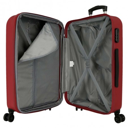 Roll Road | Valise extensible 68cm "New Camboya" rouge | Bagage taille moyenne coque rigide pas cher