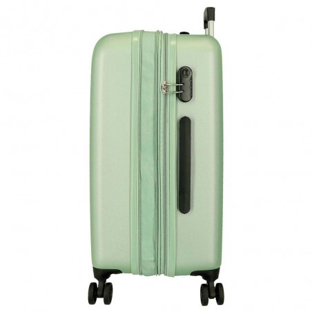 Roll Road | Valise extensible 68cm "New Camboya" vert | Bagage taille moyenne coque rigide pas cher