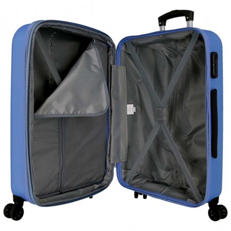 Roll Road | Valise extensible 68cm "New Camboya" bleu | Bagage taille moyenne coque rigide pas cher