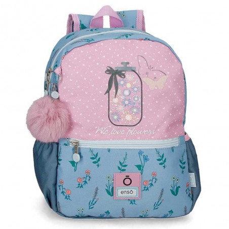 ENSO | Sac à dos maternelle "We love flowers" | Sac fille scolaire loisirs petit format pas cher