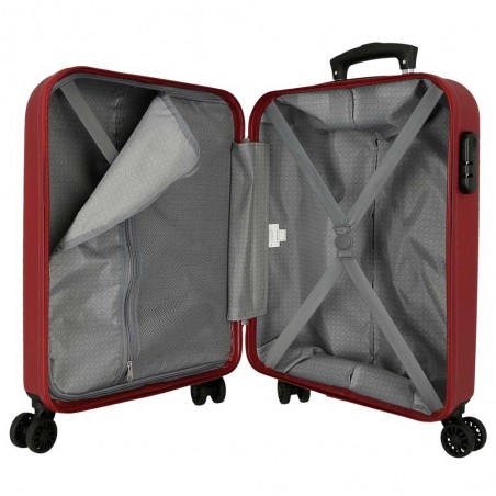 ROLL ROAD | Valise cabine 55cm "New Camboya" rouge | Bagage cabine 4 roues coque rigide pas cher