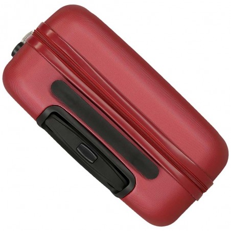 ROLL ROAD | Valise cabine 55cm "New Camboya" rouge | Bagage cabine 4 roues coque rigide pas cher