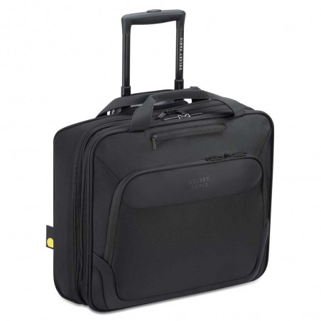 DELSEY Paris | Pilot-case cabine 17 pouces "Parvis Plus" noir | Malette business à roulettes