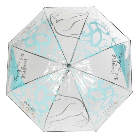 Anekke | Parapluie long vinyle "Passion" | Parapluie cloche transparent femme pas cher