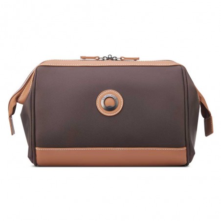 DELSEY | Trousse de toilette Chatelet Air 2.0 marron | Trousse beauté femme large ouverture sac médecin haute qualité luxe