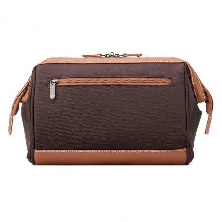 DELSEY | Trousse de toilette Chatelet Air 2.0 marron | Trousse beauté femme large ouverture sac médecin haute qualité luxe