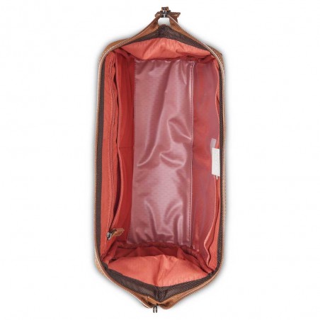 DELSEY | Trousse de toilette Chatelet Air 2.0 marron | Trousse beauté femme large ouverture sac médecin haute qualité luxe