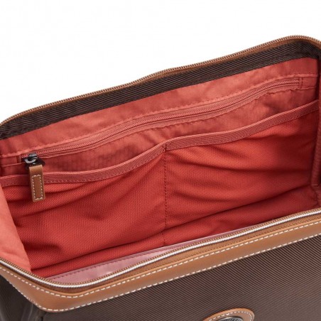 DELSEY | Trousse de toilette Chatelet Air 2.0 marron | Trousse beauté femme large ouverture sac médecin haute qualité luxe