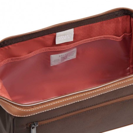 DELSEY | Trousse de toilette Chatelet Air 2.0 marron | Trousse beauté femme large ouverture sac médecin haute qualité luxe