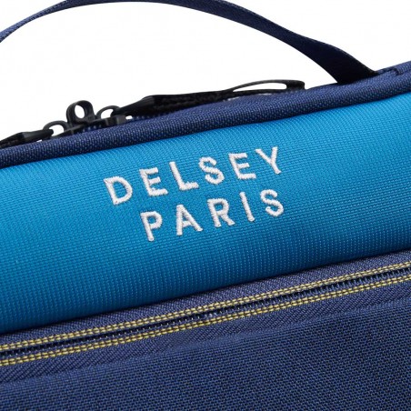 DELSEY Paris | Trousse de toilette "Brochant 3" bleu outremer | Grande trousse de toilette mixte avec crochet et poche étanche