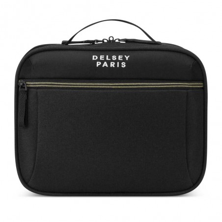 DELSEY Paris | Trousse de toilette "Brochant 3" noir | Grande trousse de toilette mixte avec crochet et poche étanche