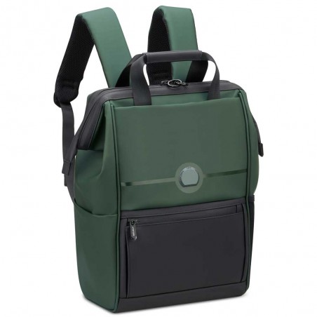 DELSEY Paris | Sac à dos 14 pouces "Turenne" vert army | Sac ordinateur imperméable design urbain haute qualité